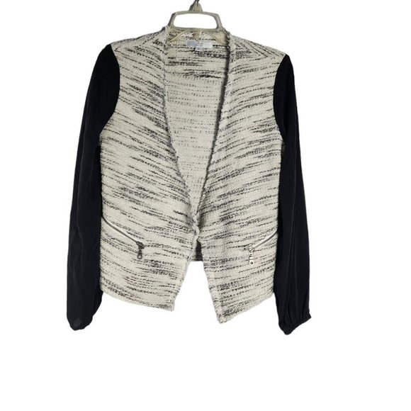 Drew Womens 100% Silk Textured Woven Long Sleeve Blazer Jacket Multi Size S